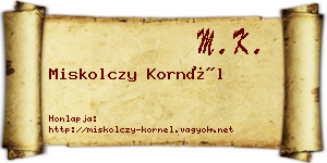 Miskolczy Kornél névjegykártya