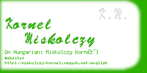 kornel miskolczy business card